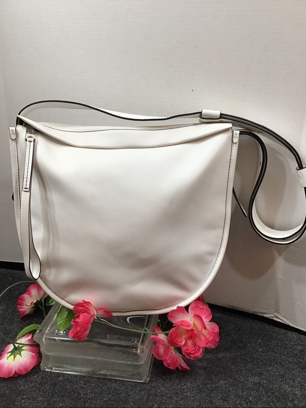 Proenza Schouler White Label Baxter ivory Leather Crossbody Hobo Bag